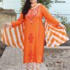 Orange Kurta Dupatta Set For Plus Size