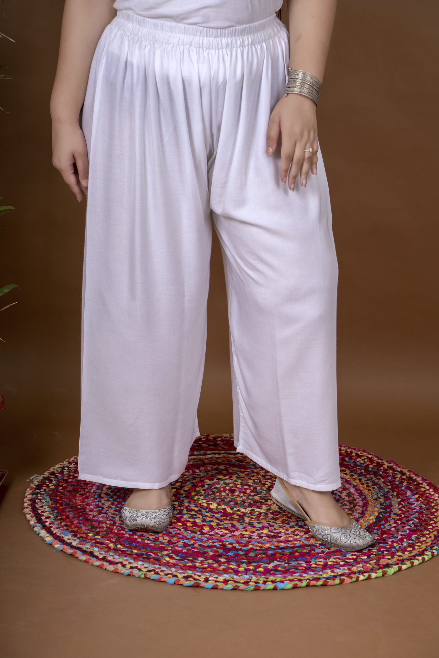MRULIC pants for women Women Summer High Waisted Cotton Linen Palazzo Pants  Wide Leg Long Lounge Pant Trousers With Pocket White + S - Walmart.com