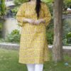 Yellow Printed Kurta Up To 10 XL