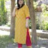 Mustard Pink Kurta Set