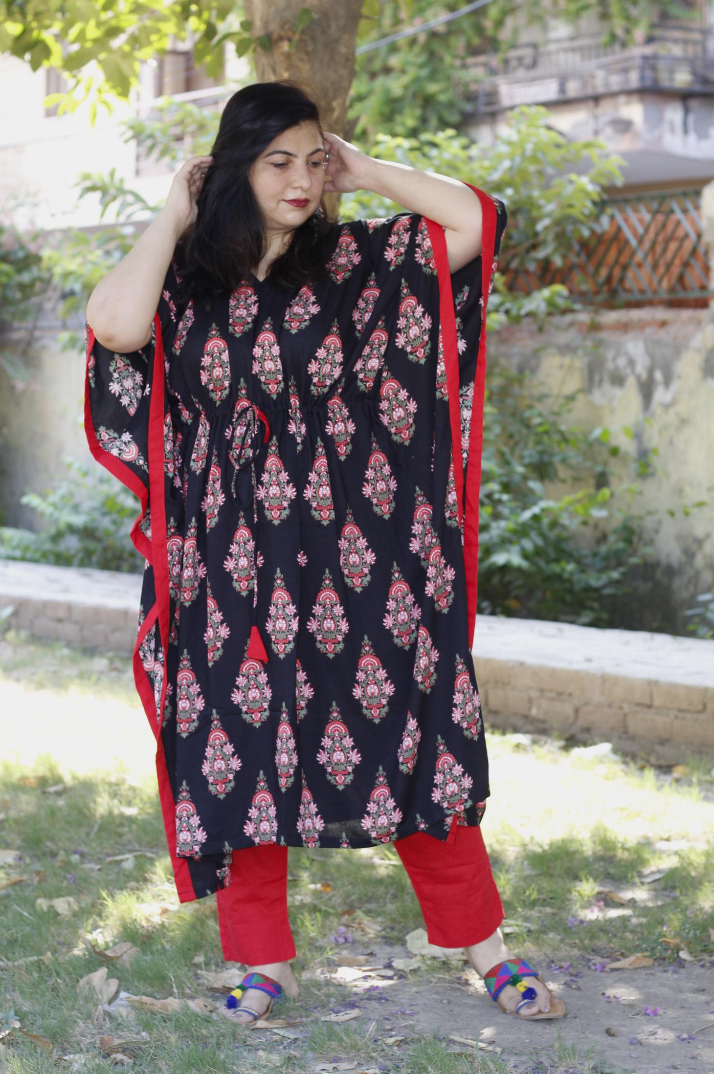 Shop Now Black Kaftan - ADIRICHA