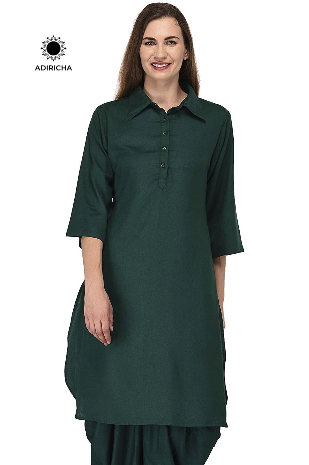Plus Size Green Pathani Tunic Top