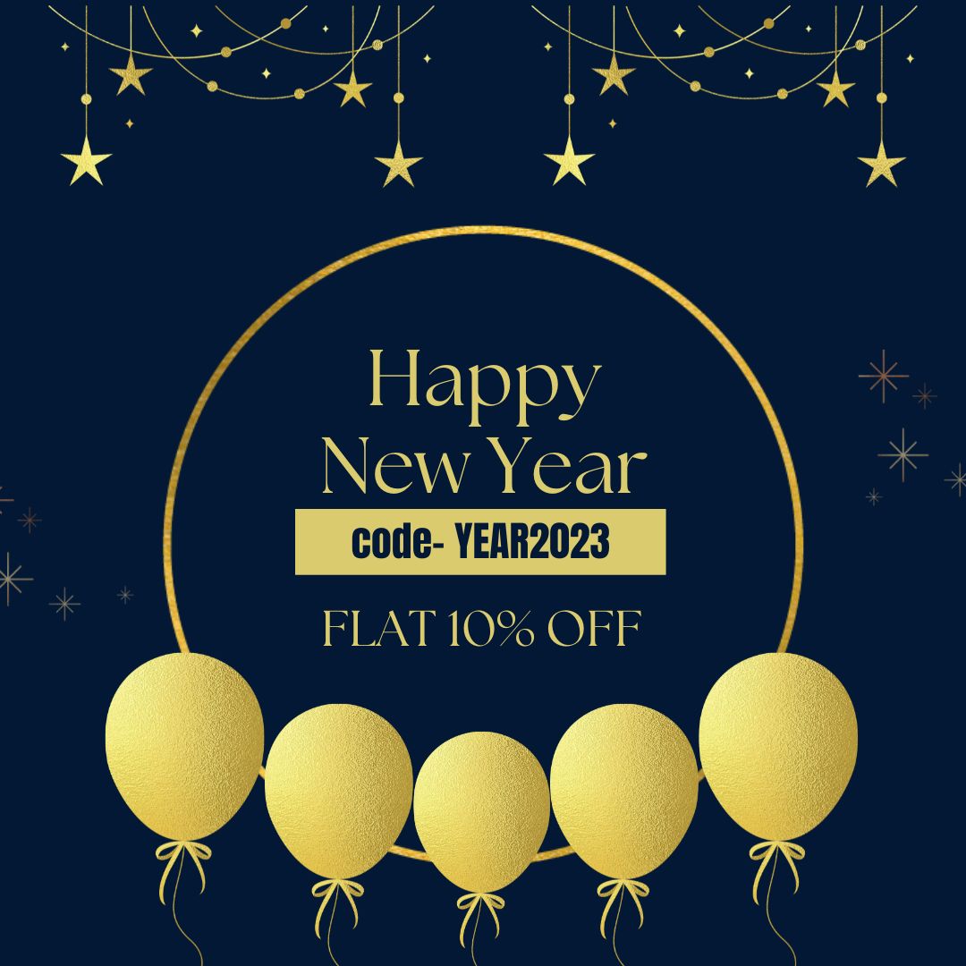 Navy Minimalist Happy New Year and Special Offer Instagram Post