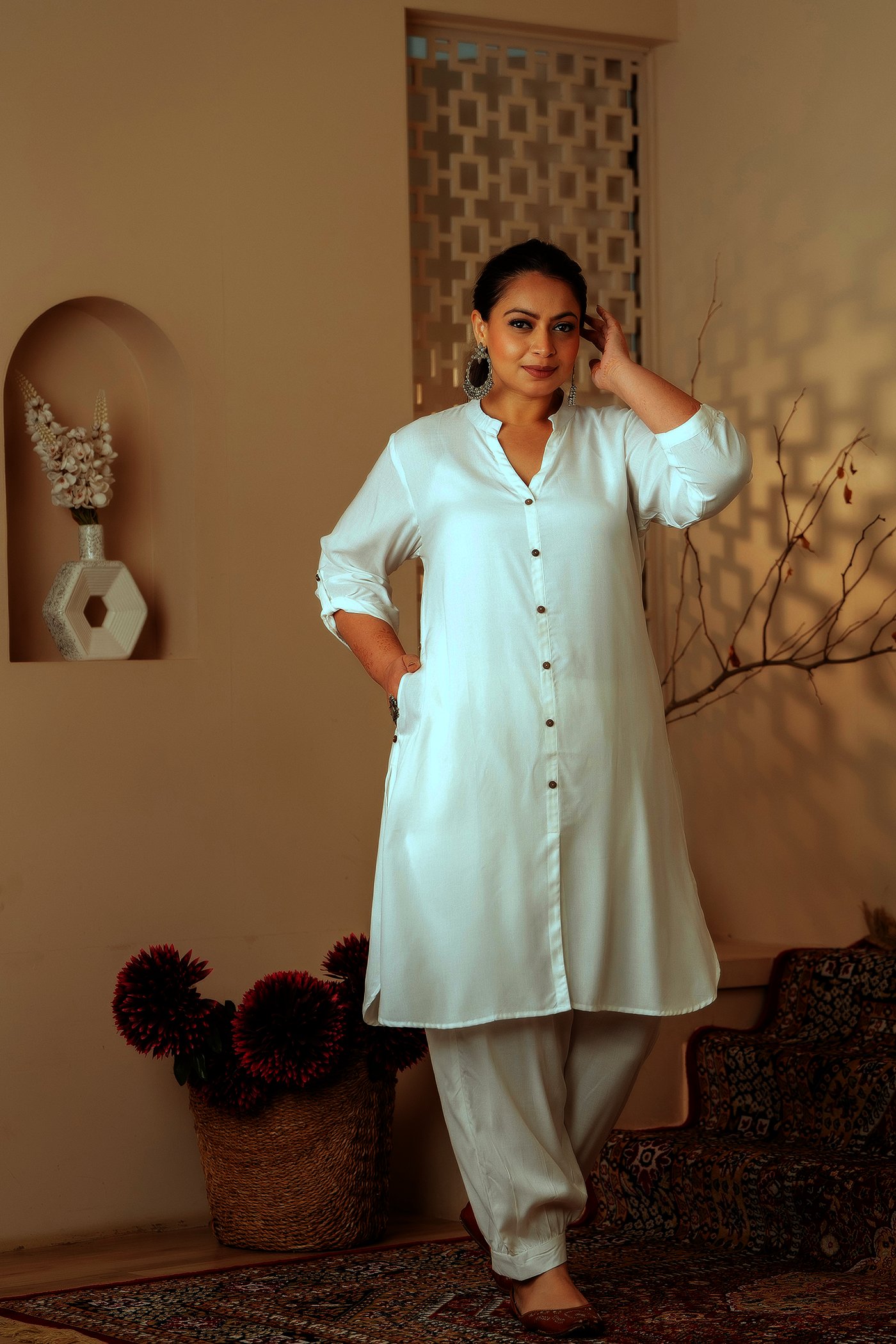 Buy Women Plus Size Kurta Palazzo Suits & Ethnic - AdiRicha
