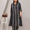 Plus Size Black Beauty ZigZag Kurta Set