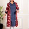 Ajrak & Butti Kurta For Plus Size