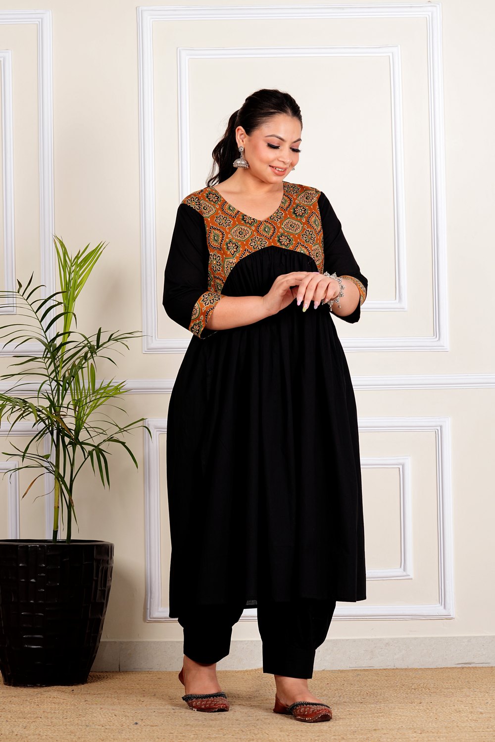 Plus Size Sundari Kalamakari Dress