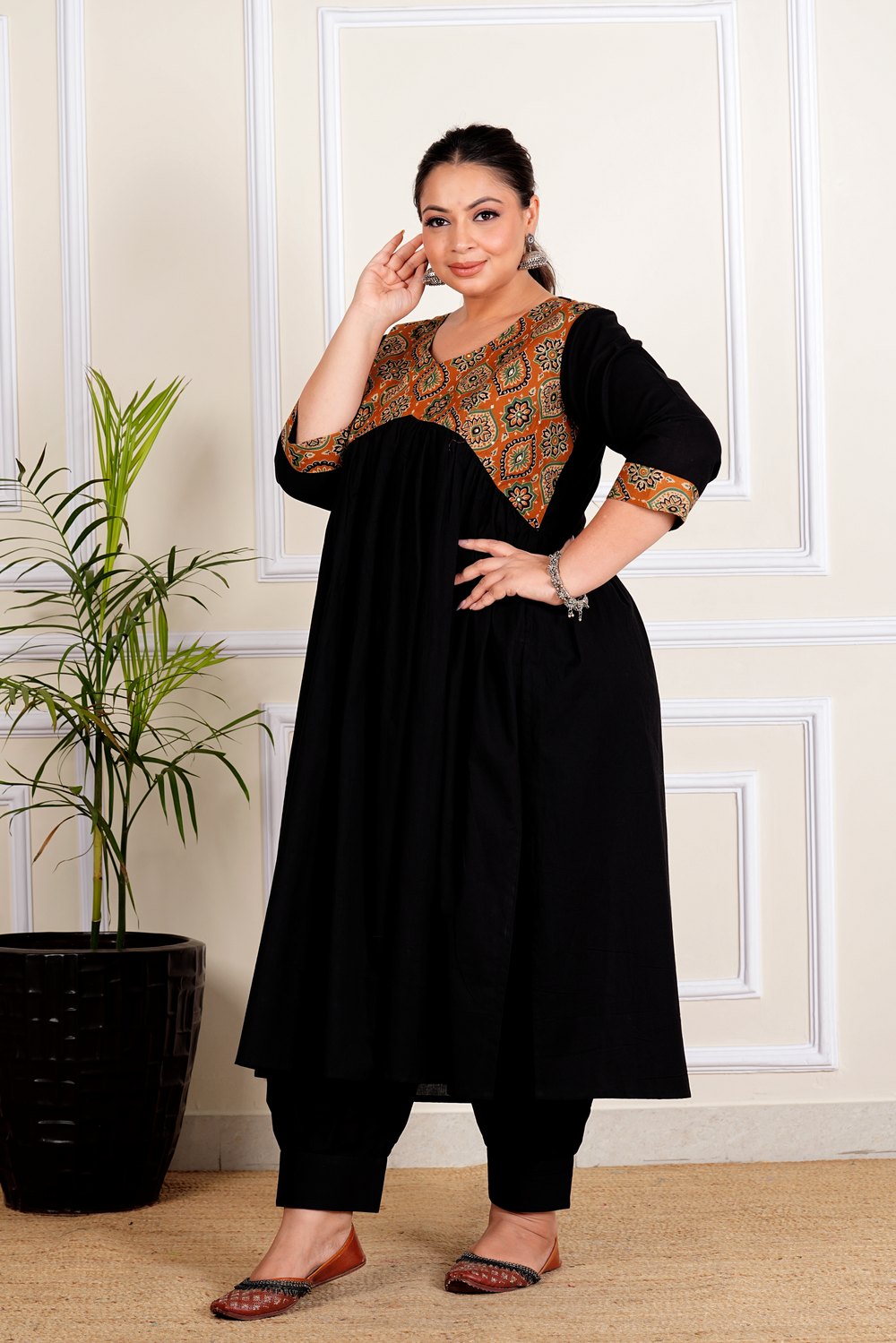 Plus Size Sundari Kalamakari Dress