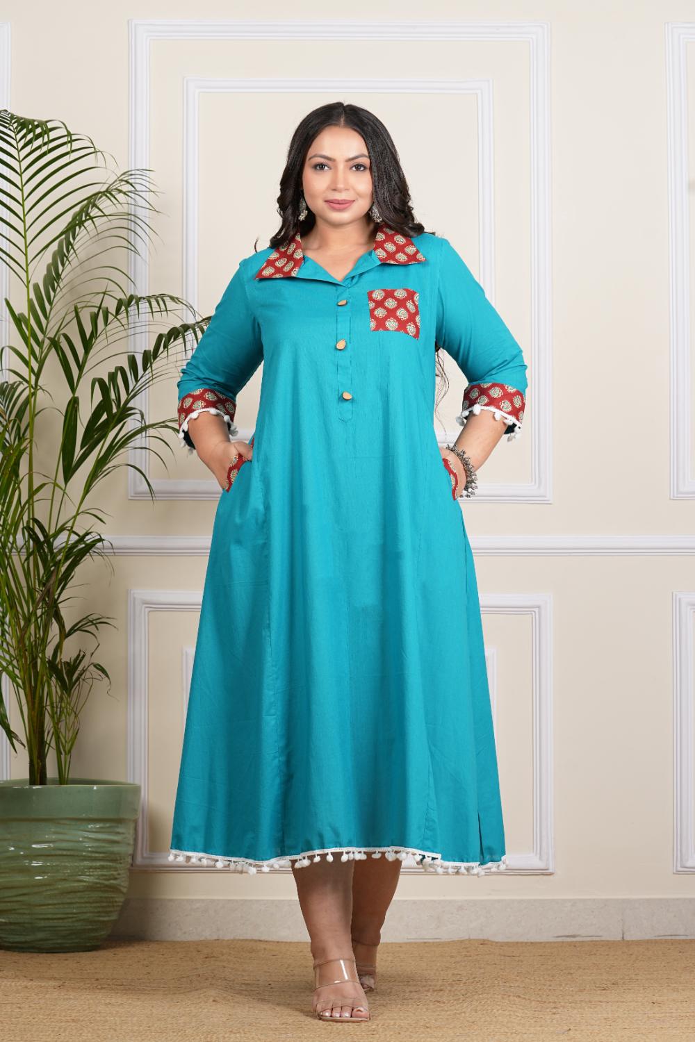 Plus Size green Long Dress