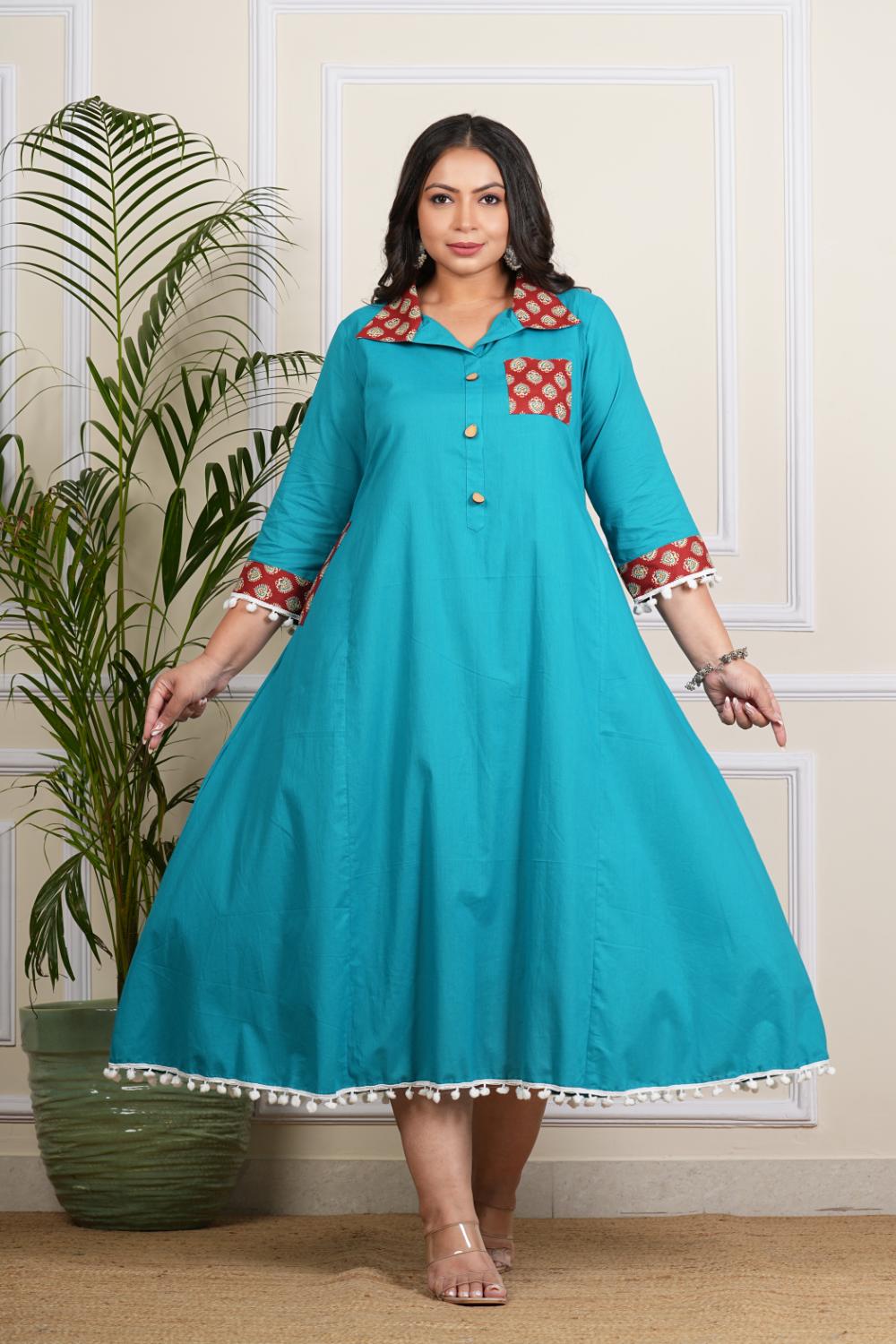 Plus Size green Long Dress