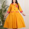 Plus Size Mustard Long Dress