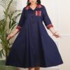 Plus Size navy blue Long Dress