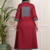 Plus Size wine Long Dress