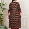 Jaipuri Black Butti Plus Size Kurta