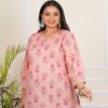 Plus SIze Baby Pink Flower Tunics