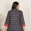 Plus Size Black Butti Short Kurta