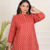 plus size red camel tunici