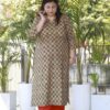 Plus Size Black Ajrak Kurta