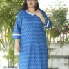 Plus Size Blue Butti Kurta