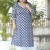 Plus Size Blue Lotus Kurta