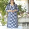 Plus Size Blue Lotus Kurta