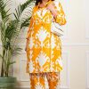 Plus Size Ikat Mustard Coord Set