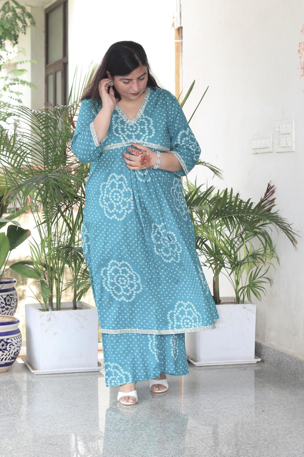 Green Chunari Printed Co-Ord Set