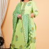 Green Handblock Printed Kurta Dupatta Set