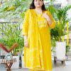 Mustard Cotton Dupatta Set