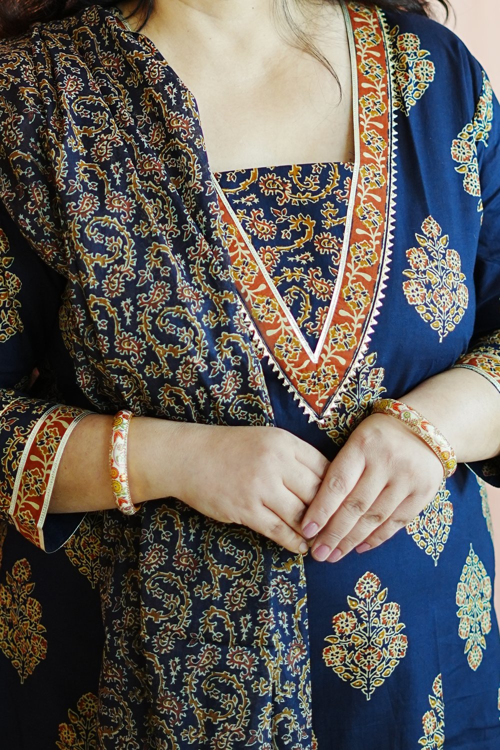 Blue Butta Cotton 3 Pcs Set