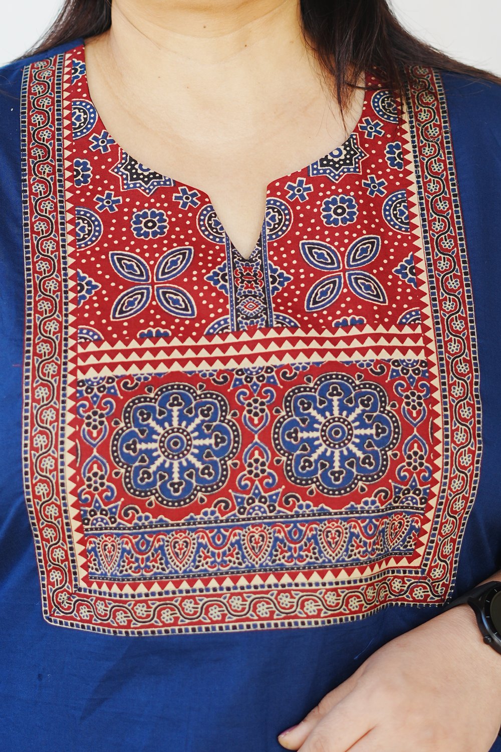 Plus Size Blue Ajrakh Tunics