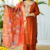Rust Reena Dupatta Set