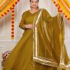 Roopa Green Sundari Silk Anarkali Dress