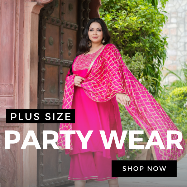 Shop Now Plus Size Pink Chunari Kurta Pants Set - ADIRICHA